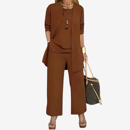 Chic Three-Piece Pant Set for Women