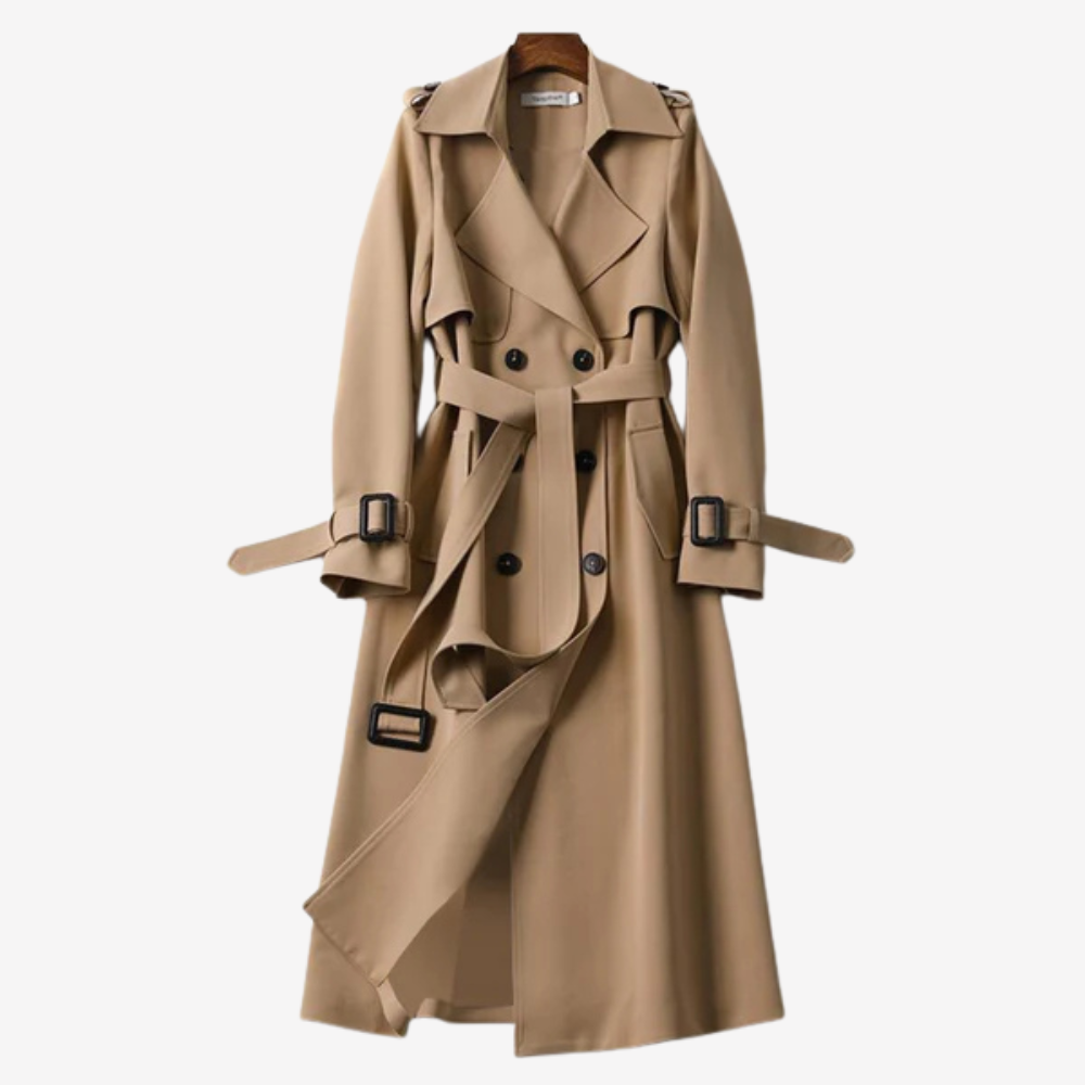Chic Longline Trench Coat for Women