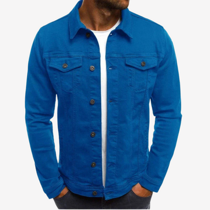 Casual Cotton Denim Jacket for Men