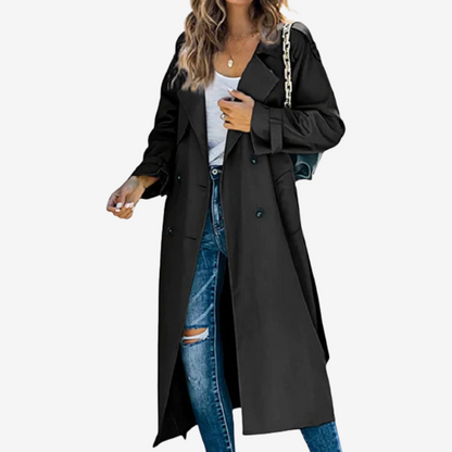 Stylish Double-Breasted Trench Coat for Women