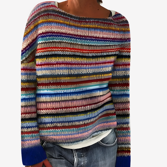 Colorful Nordic Knit Sweater for Women