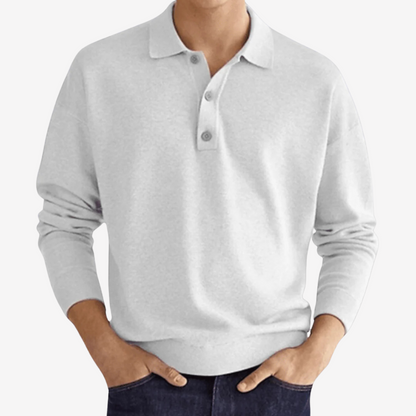 Trendy Long Sleeve Polo Shirt for Men