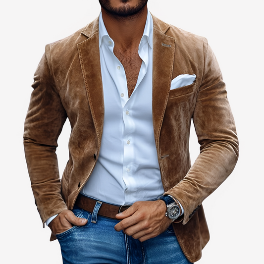 Stylish Suede Blazer Jacket for Men
