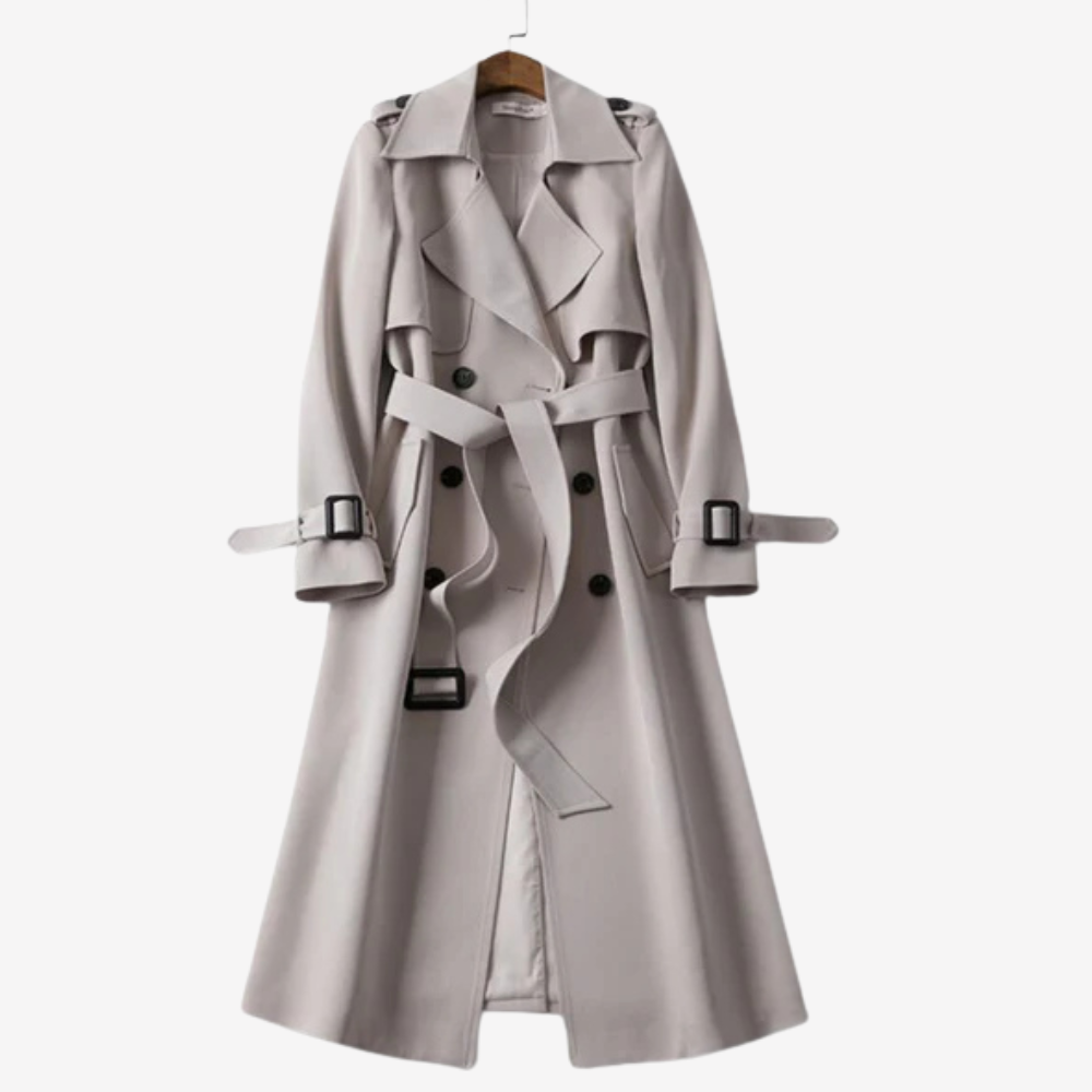 Chic Longline Trench Coat for Women