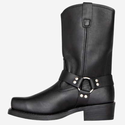 Rugged Leather Harness Boots for Men