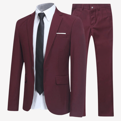 Slim Fit Business Suit Set for Men