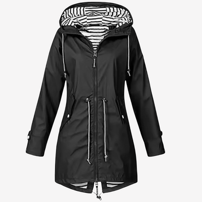 Lightweight Hooded Raincoat for Women