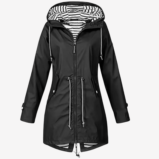 Lightweight Hooded Raincoat for Women