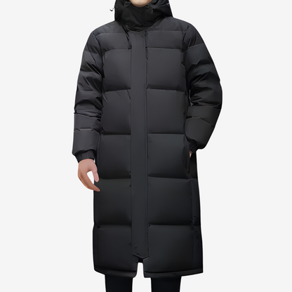 Warm Longline Puffer Coat for Men