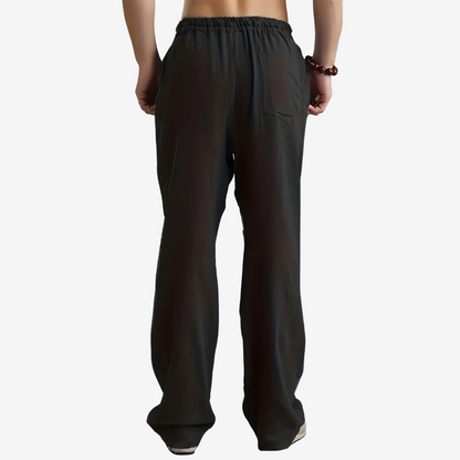 Casual Wide-Leg Elastic Waist Pants for Men