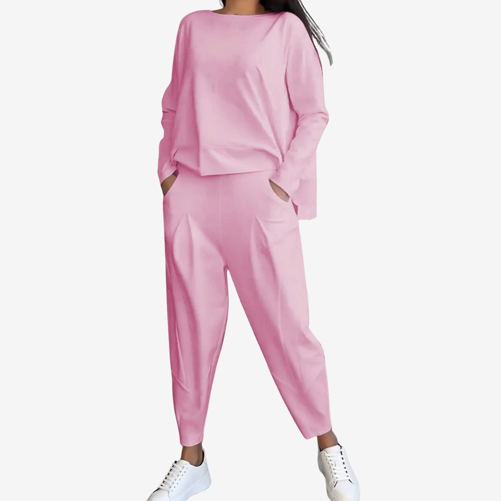Casual Long Sleeve Pant Set for Women