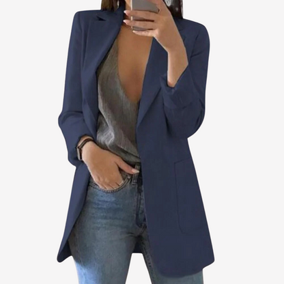 Chic Longline Blazer Jacket for Women