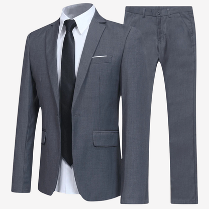 Slim Fit Business Suit Set for Men