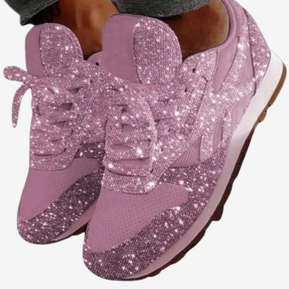 Sparkly Glitter Casual Sneakers for Women
