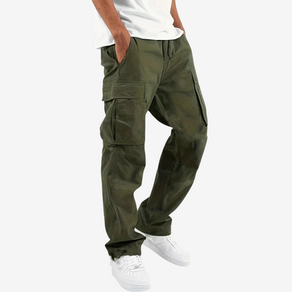 Casual Straight-Leg Cargo Pants for Men