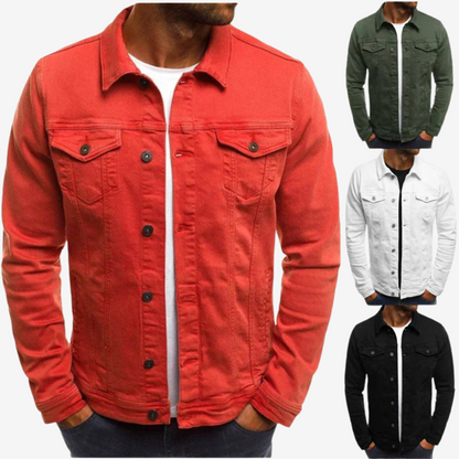 Casual Cotton Denim Jacket for Men