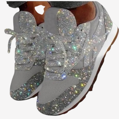 Sparkly Glitter Casual Sneakers for Women