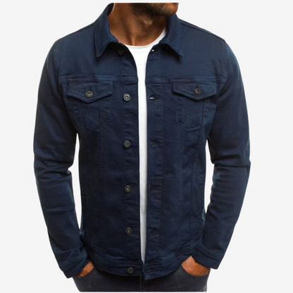 Casual Cotton Denim Jacket for Men