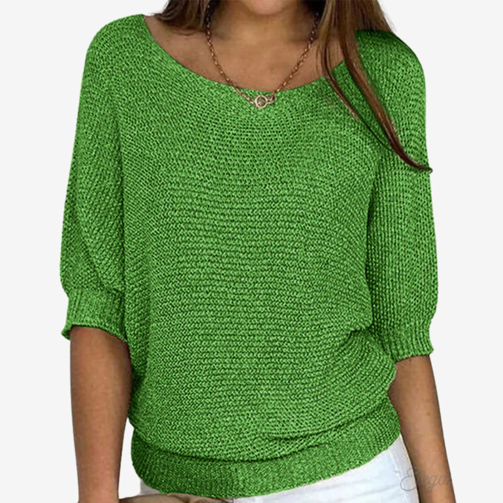 Chic Off-Shoulder Knit Sweater for Women