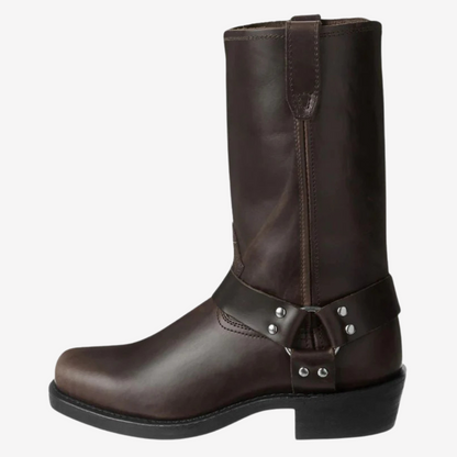 Rugged Leather Harness Boots for Men