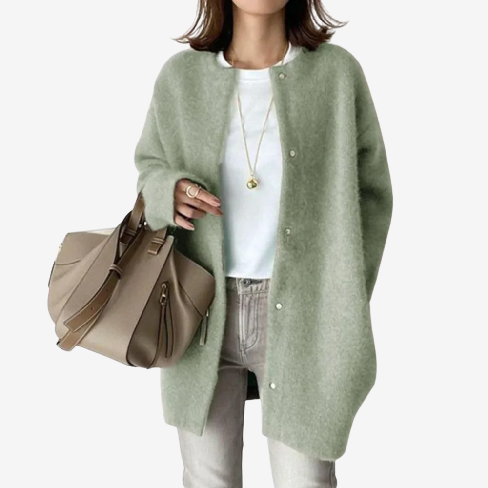Oversized Wool Cardigan Sweater for Women