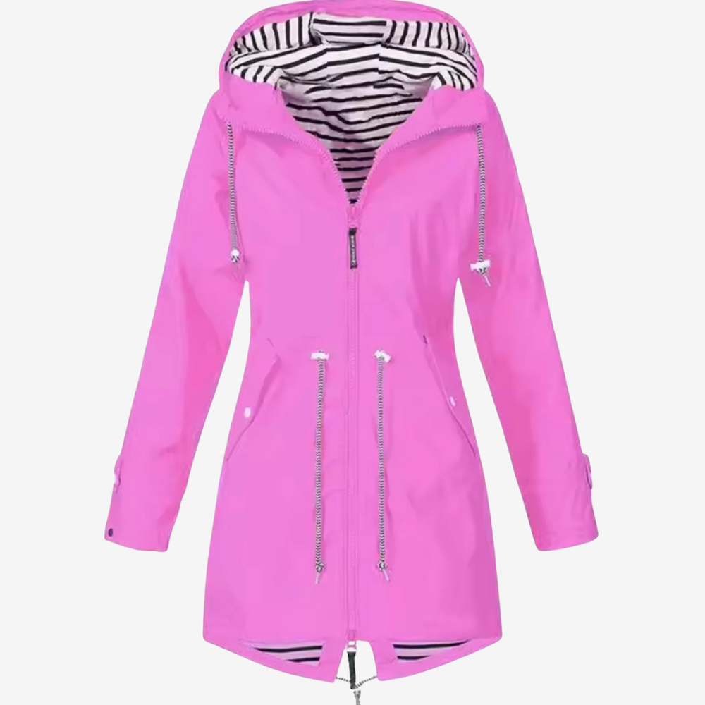 Lightweight Hooded Raincoat for Women
