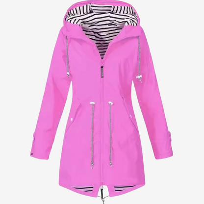 Lightweight Hooded Raincoat for Women