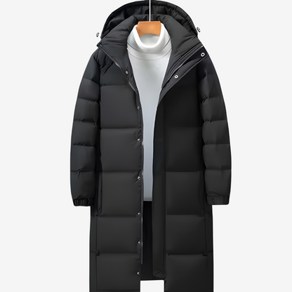 Warm Longline Puffer Coat for Men