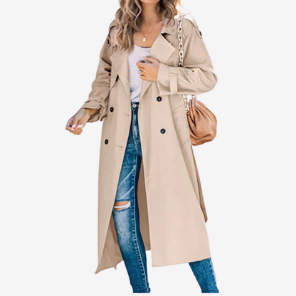 Stylish Double-Breasted Trench Coat for Women