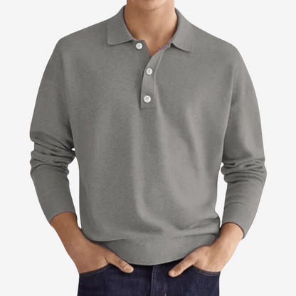 Trendy Long Sleeve Polo Shirt for Men