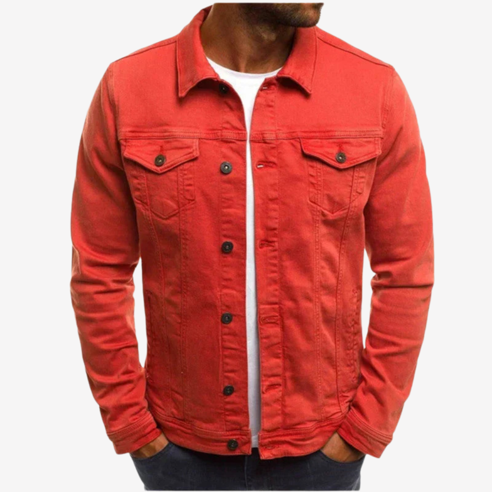 Casual Cotton Denim Jacket for Men