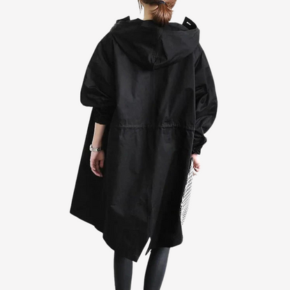 Lightweight Hooded Trench Coat for Women