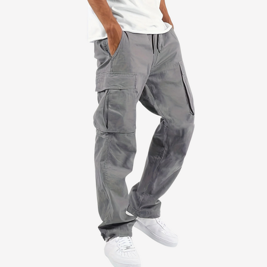 Casual Straight-Leg Cargo Pants for Men