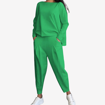 Casual Long Sleeve Pant Set for Women