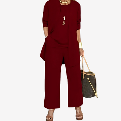 Chic Three-Piece Pant Set for Women