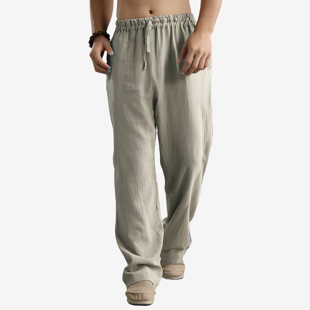 Casual Wide-Leg Elastic Waist Pants for Men
