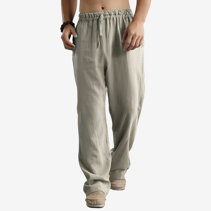 Casual Wide-Leg Elastic Waist Pants for Men