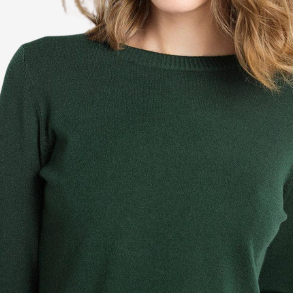 Chic Crewneck Knit Sweater for Women