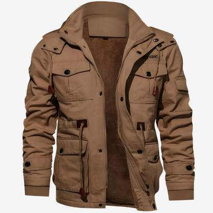 Warm Fleece Lined Parka Jacket for Men