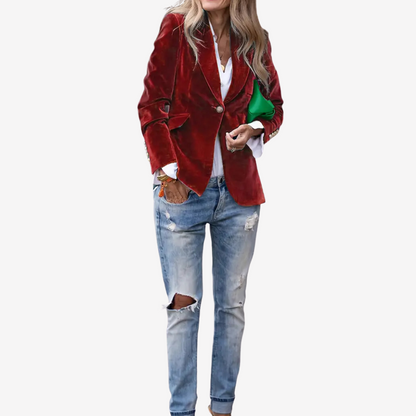 Velvet Blazer Jacket for Women