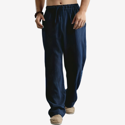 Casual Wide-Leg Elastic Waist Pants for Men
