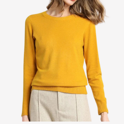 Chic Crewneck Knit Sweater for Women